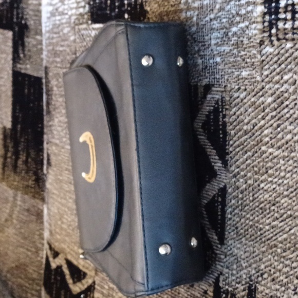 4/$40 "Luna" Black Clutch with Gold Accent - Picture 3 of 12